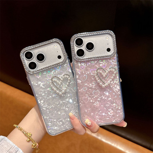 เคสโทรศัพท์มือถือลายการ์ตูนเพิร์ลเลิฟ สำหรับ iPhone 17 Air 16 15 Pro Max  แบบกระจกเงา ลายคิตตี้ โบว์น่ารัก กล้องลายดอกไม้  3D  ฝาหลังประดับเพชร - Product Image 2
