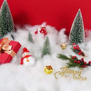 Decoración <span class=keywords><strong>Navideña</strong></span> de Nieve Artificial, 400g de Fibra de Nieve Artificial Esponjosa para Interiores, Relleno de Nieve Invernal para Exhibición de Pueblo Navideño - Product Image 6