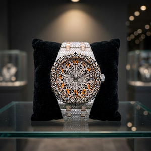Reloj de Cuarzo Analógico AMBER JEWELS de Lujo con Movimiento CITIZEN, Resistente al Agua, 46 mm, Caja Irregular Ligera, Plateado, con Moissanita - Product Image 3