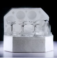 Fournisseur Direct Chine Carafe à Vin Personnalisée de Haute Qualité 7 Pièces Design Moderne Distributeur en Verre Ensemble Carafe à Whisky Vente en Gros