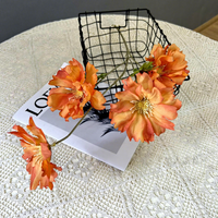 Fleurs artificielles couleur caramel café pour mariage, fausses fleurs d'automne pour arche de mariage, fond de table, centre de table, décoration intérieure