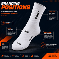 Chaussettes de sport en coton respirant de haute qualité pour l'automne, chaussettes de sport personnalisées pour hommes, couleur unie, chaussettes de course et de basketball, logo personnalisé