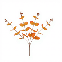 Eucalyptus artificiel à quatre branches, jardinières murales populaires pour les projets d'aménagement paysager, fleur décorative