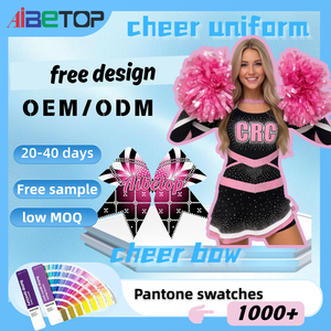 Uniformes <span class=keywords><strong>de</strong></span> porristas personalizados para competición, <span class=keywords><strong>de</strong></span> tres piezas, tela elástica, personaliza el logotipo y el color del equipo, venta directa <span class=keywords><strong>de</strong></span> fábrica sin intermediarios. - Product Image 6