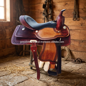 Selle de cheval western en cuir de buffle huilé 100% de haute qualité, design et couleur personnalisables, certifiée ISO 9001, idéale pour l'équitation - Product Image 3
