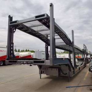 2 Axle Steel <b>Car</b> Carrier Semi <b>Trailer</b> High Quality Truck <b>Trailers</b> Transport Vehicle - Product Image 2
