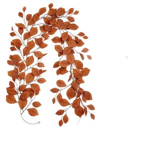 Guirlande de feuilles d'eucalyptus artificielles en soie pour décoration d'automne, Thanksgiving, décoration intérieure, cheminée et manteau de cheminée - Product Image 5