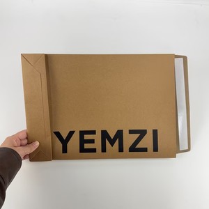 Enveloppes d'expédition en papier kraft personnalisées avec logo imprimé, 24x5x34cm, pour vêtements d'enfants, t-shirts, emballages de vêtements, sacs d'expédition - Product Image 2