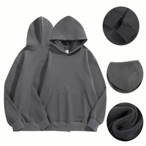 Sudaderas con Capucha de Lujo al por Mayor, 500 g/m², Personalizables con Logotipo, de Alta Calidad, en Algodón y Poliéster, Estilo Holgado y Grueso - Product Image 2