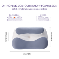 Oreillers cervicaux personnalisés de nouvelle conception en mousse à mémoire de forme pour le soutien du cou, anti-ronflement