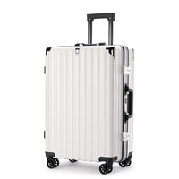 Valise de voyage pour étudiant de style nouveau avec cadre en aluminium portable de grande capacité doublure en polyester pour bagages