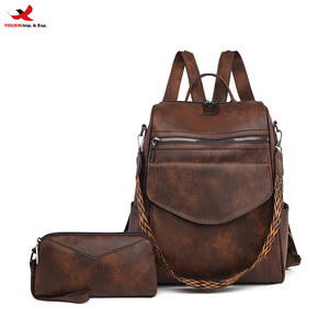 PU Lightweight Waterproof <b>Ladies</b> Fashionable Multi-functional <b>Backpack</b> Wallet Handbag Single-Shoulder RTS Bulk Mixed Order - Product Image 1