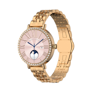 Reloj Inteligente HD36 para Mujer, Pantalla AMOLED, Correa de Acero Inoxidable 2026, IP67, Esfera con Diamantes, Monitor de Frecuencia Cardíaca, Presión Arterial y Oxígeno - Product Image 1