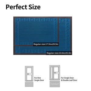 Rubber Doormat Rectangle 45x75cm 60x90cm Anti Slip Dustproof For Home <b>Living</b> Room - Product Image 2