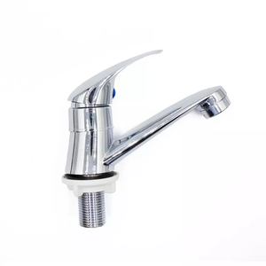 Robinet de salle de bain nickelé <span class=keywords><strong>à</strong></span> Arc bas, robinet d'évier <span class=keywords><strong>à</strong></span> poignée unique avec évacuation Pop-Up, robinet mitigeur de lavabo - Product Image 2