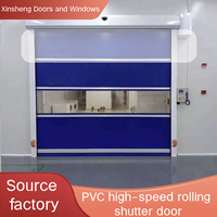 Porte roulante automatique anti-poussière et isolante pour atelier, avec moteur servo haute vitesse en PVC personnalisé en usine et contrôle intelligent, résistante au vent