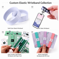 Benutzer definiertes Logo gedruckt NFC-Verbindung Armband NFC-Tag gewebtes elastisches Armband für Event