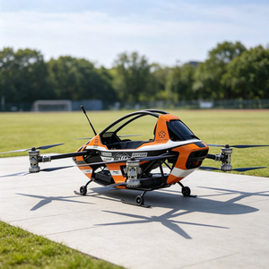 UAV à aile rotative de luxe en fibre de carbone orange, cabine ouverte, léger, décollage vertical, taxi aérien à batterie - Product Image 3