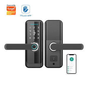 Tuya Smart o TTlock App Control Smart Electronic Door Lock con mango compatible con contraseña de huella dactilar Desbloqueo App Management - Product Image 1