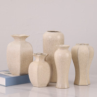 Vase en céramique, fleurs fraîches hydroponiques, vent silencieux, rétro, nostalgique, moderne, résistant à la corrosion, Jingjifeng, maison, luxe léger