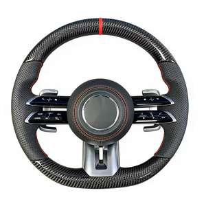 Volant sport en cuir et fibre de carbone pour <span class=keywords><strong>Mercedes</strong></span> Benz Classe S W221 W222 W246 C217 W205 X117 C117 pour AMG - Product Image 5