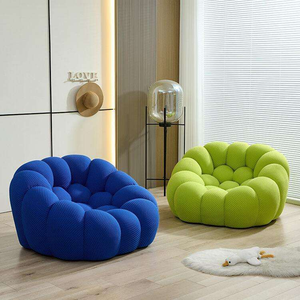 Fauteuil <span class=keywords><strong>Bulle</strong></span> Football en Tissu Compressé, Canapé Moderne Capitonnée, Esthétique Élevée, Confortable, Idéal pour Salon, Appartement, Hôtel, Gain de Place - Product Image 1