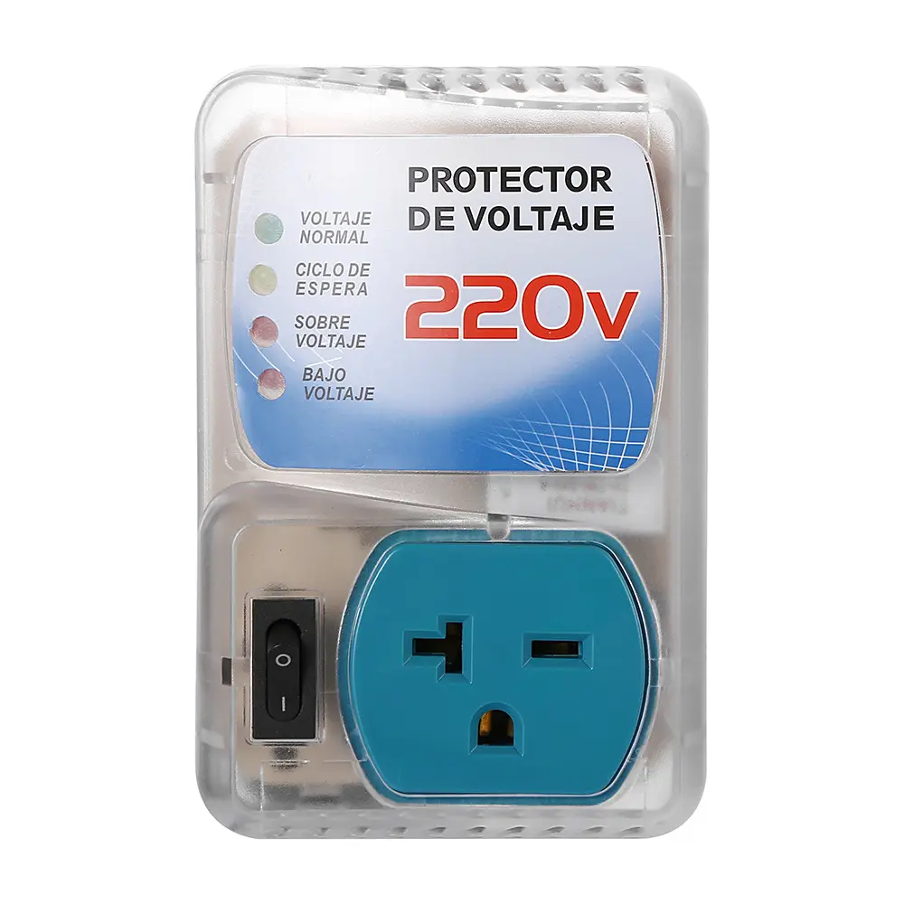 220v Ac/50hz-60hz Air Conditioner Voltage Protector With Indicator Light Power Switch Refrigerator TV Surge Protector