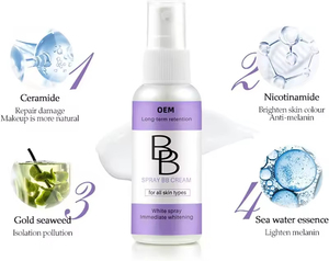 Cremas BB y CC, Spray Blanqueador BB, Crema Hidratante y Blanqueadora para la Piel, Base de Maquillaje en Spray BB, Spray Aislante BB para el Cuerpo - Product Image 4