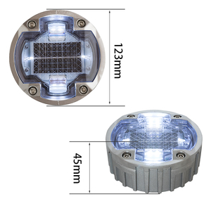 Utilizzare in strada Zebra Crossing Light Cat Eye Marker Dock Light Round alluminio LED Solar Road Stud Light - Product Image 4