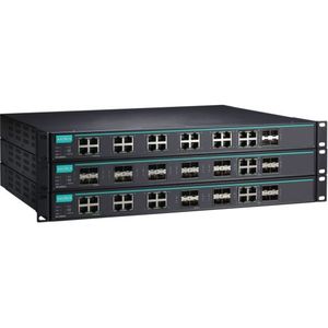 Commutateur Ethernet 48V en rack Moxa IKS-G6824A-8GSFP-4GTXSFP-HV-HV 94429, 24 ports Gigabit, Réseaux d'entreprise - Product Image 1