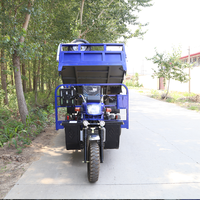Tricycle à moteur 5 roues adapté aux routes difficiles, moteur refroidi par eau 250cc, tricycle à essence pour l'agriculture