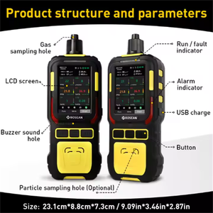 Analyseur d'ozone bibo Xtester-6in1 à réponse rapide, écran LCD, détecteur de gaz ozone explosif O3 - Product Image 2