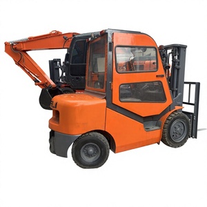 Chariot élévateur diesel 4x4 Heli FD30 d'occasion à moteur thermique avec pneus pneumatiques, commande assise, couleur orange, pour extérieur - Product Image 1