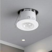 Détecteur de mouvement PIR encastré à 360 degrés avec temporisation réglable et détecteur infrarouge de luminosité pour éclairage intérieur