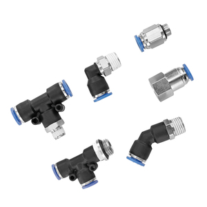 Accesorios neumáticos PBT de 8, 10 y 12mm, codo de rosca de ángulo recto macho de alta calidad, Conector de tubo de manguera de aire neumático de plástico de un toque - Product Image 6
