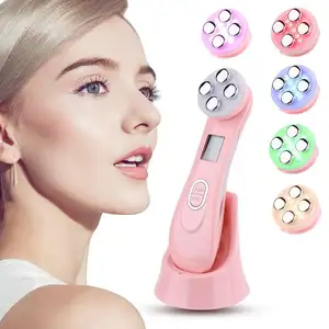 Portable Face Skin EMS Mesotherapy Electroporation RF Radio Frequency Facial LED Photon Face Lift Tighten Beauty Machine