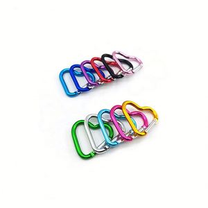 Porte-clés mousqueton en aluminium en forme de cœur, imprimé au laser, pour camping, randonnée, support de bouteille d'eau, promotion cadeau - Product Image 3