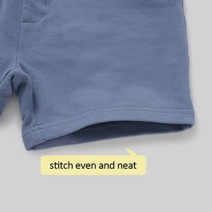 Pantaloni <span class=keywords><strong>corti</strong></span> in tessuto di spugna francese in tinta unita stile base <span class=keywords><strong>pantaloncini</strong></span> da tuta in cotone organico - Product Image 5