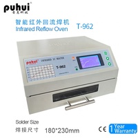 Oven Reflow Berkualitas Tinggi Puhui T962 SMT SMD BGA Solder Infrared Reflow Soldering Oven IR IC Heater T-962 Soldering Station