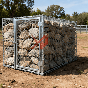 Grande Gabbia in Rete Gabion (1,5-2m di Larghezza, 1-1,5m di Altezza, Lunghezza 4-6m) con Fori Esagonali Saldati, Gabbia per Pietre Zincata a Caldo, Robusta e Durevole - Product Image 4