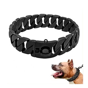 Cadena Cubana Negra y Dorada 	 12 Pulgadas 30 cm de Longitud 	 Collar para Perro 	 Cadena para Perro 	 Collares y Correas para Mascotas - Product Image 6