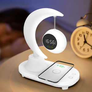 Với đèn LED đầy màu sắc ánh sáng ban đêm Đồng hồ báo thức không dây điện thoại di động sạc RGB sản phẩm độc đáo để bán trực tuyến 2025 mới - Product Image 6