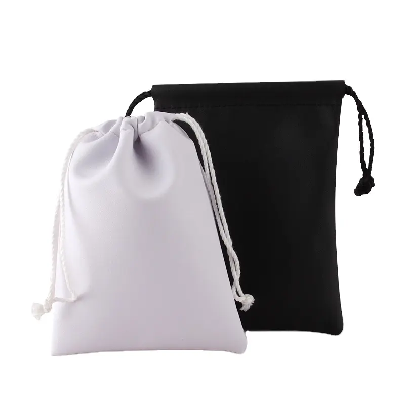 FSD High Quality Custom Luxury Pu Leather Jewelry Pouch Bag Drawstring Bag With Logo
