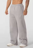 Pantalon de jogging empilé pour homme, 360 GSM, épais, doublé polaire lavé, chaud, taille élastique, avec logo personnalisé, usine OEM