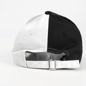 LUELAN <b>Baseball</b> <b>Cap</b> Unisex 100% Cotton Canvas <b>Black</b> White Contrast Color Pentagram Graffiti Print Spring Summer Fashion - Product Image 4