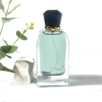 Bouteille en verre de luxe de forme unique de haute qualité 100ml emballage d'huile essentielle de vaporisateur de brouillard vide transparent bouteille de parfum vide