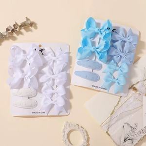 8pcs Cô Gái Tóc Clip Set Bow quan hệ loại khác nhau Màu sắc rắn thời trang trẻ em dễ thương kẹp Tóc Quà Tặng tóc phụ kiện - Product Image 3