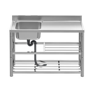 Fregadero grande de acero inoxidable, encimera gruesa, individual, doble, soporte para cuerpo de cocina, lavabo, hogar vegetal - Product Image 5