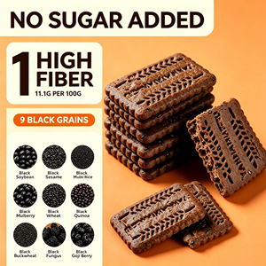 Vermicelles de riz riches en fibres sans sucre ajouté, 9 céréales noires, substitut de repas de blé entier, collation sans gras trans, régime alimentaire sain, sachet - Product Image 3