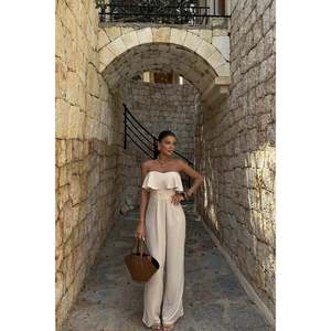 Krem <b>Fedora</b> Tulum Women's Jumpsuits & Playsuits Elegant <b>Fedora</b> <b>Hat</b> with Tulum Print - Product Image 3